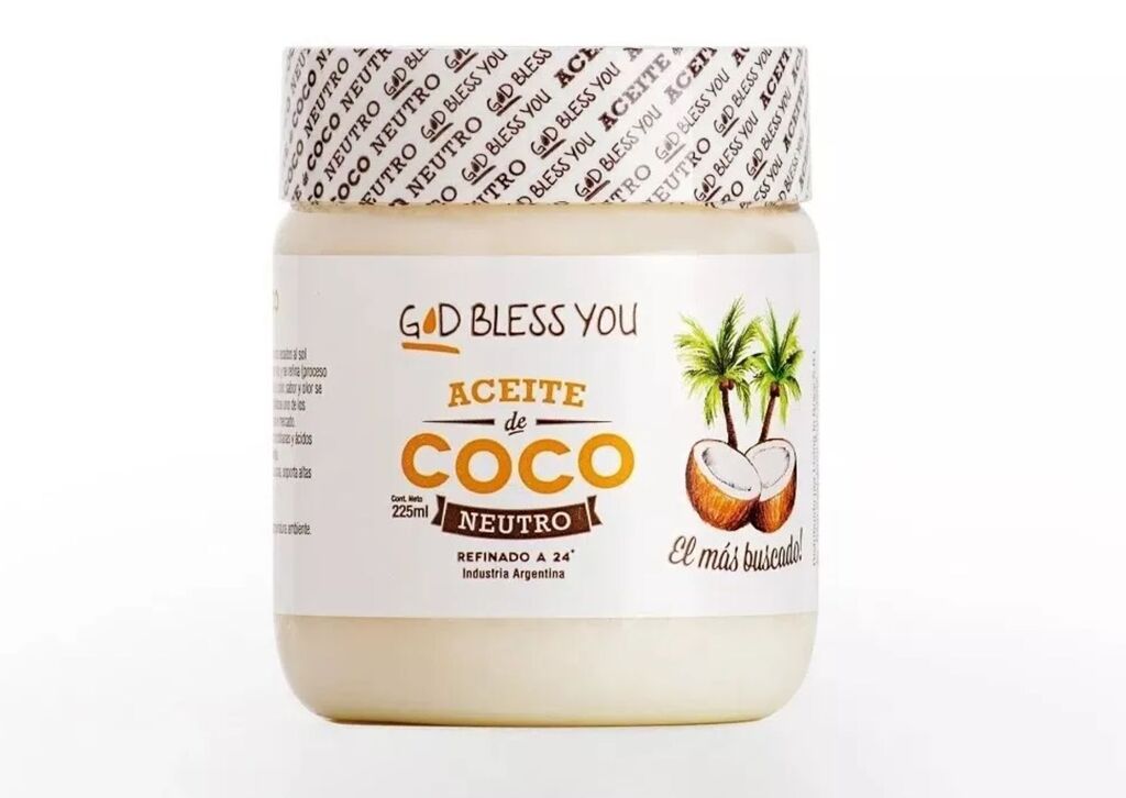 Pack de 3 Unidades de Aceite de Coco Agroecológico x 1000 Cc. God Bless You (Neutro)