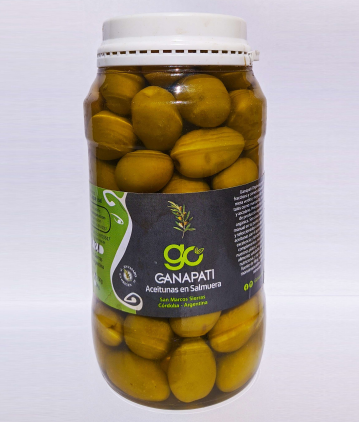 Pack de 4 Unidades de Aceitunas Verdes Agroecológicas x 1/2 Kg. Ganapati (Tipo 0)