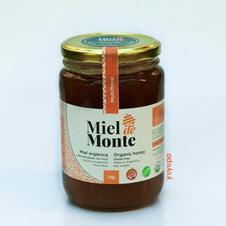 Pack de 3 Unidades de Miel de Abejas Orgánica x 1 Kg. ´´Miel de Monte´´ (Envase de Vidrio)