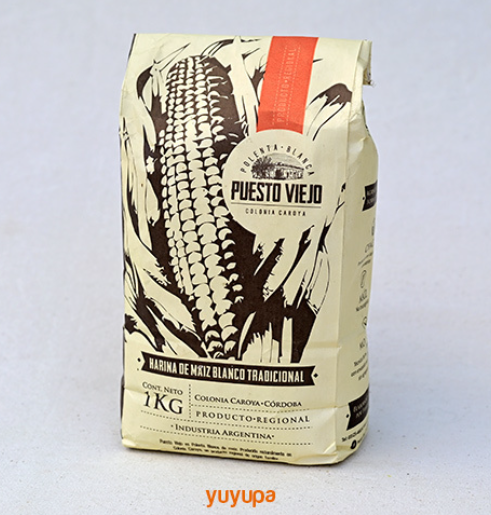 Pack de 5 Unidades de Harina de Maíz Blanco Agroecológico x 1 Kg. Puesto Viejo