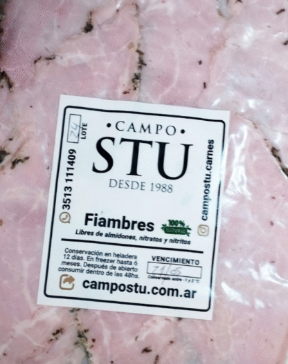 Jamón Cocido de Cerdo a las Finas Hierbas x Kg. ´´Campo STU´´ (Feteado)
