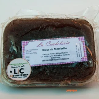 Dulce de Membrillo Agroecológico x 1/2 Kg. ´´La Candelaria´´