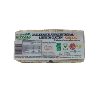 Pack de 6 Unidades de Galletas de Arroz Orgánicas x 70 Gr. Oryza (Variedad: Con Sal)