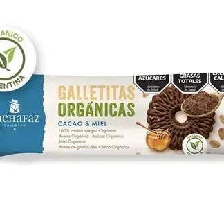 Pack x 10 Unidades de Galletas Orgánicas x 170 Gr. ´´Cachafaz´´ (Variedad: Cacao & Miel)