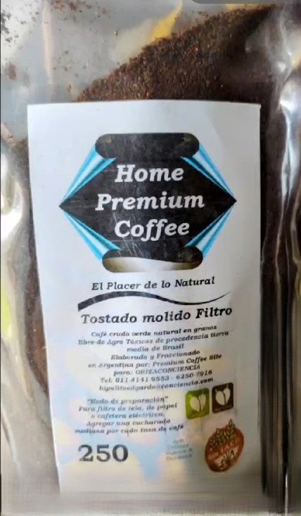 Café Molido Orgánico x 250 Gr. Home Premium (Origen: Brasil)