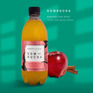 Kombucha Agroecológica x 500 Ml. Brett (Sabor: Manzana Chai Spice)