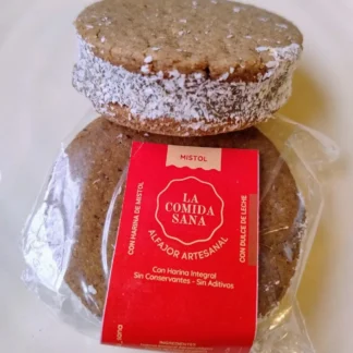 Pack de 5 Unidades de Alfajor Agroecológico de Mistol con Dulce de Leche La Comida Sana