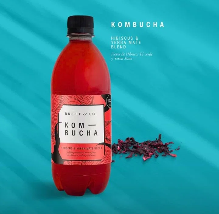 Pack x 3 Unidades de Kombucha Agroecológica x 500 Ml. Brett (Sabor: Hibiscus & Yerba Mate Blend)