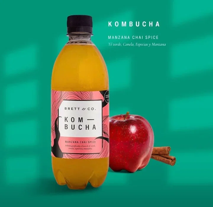 Pack x 3 Unidades de Kombucha Agroecológica x 500 Ml. Brett (Sabor: Manzana Chai Spice)
