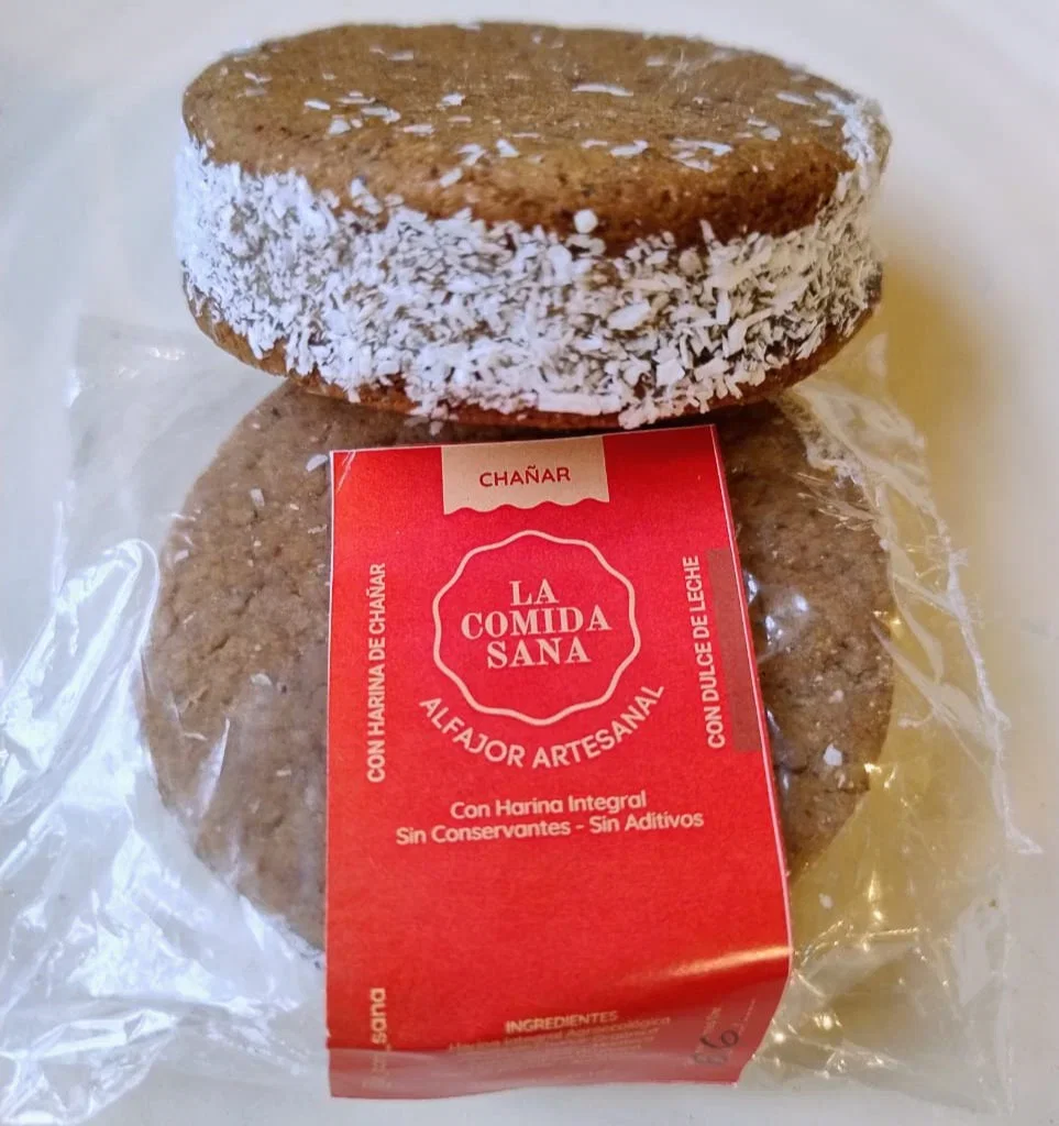 Pack x 5 Unidades de Alfajor Agroecológico de Chañar con Dulce de Leche x Unidad La Comida Sana