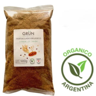 Pan Rallado Integral Orgánico con Semillas x 500 Gr. Grun