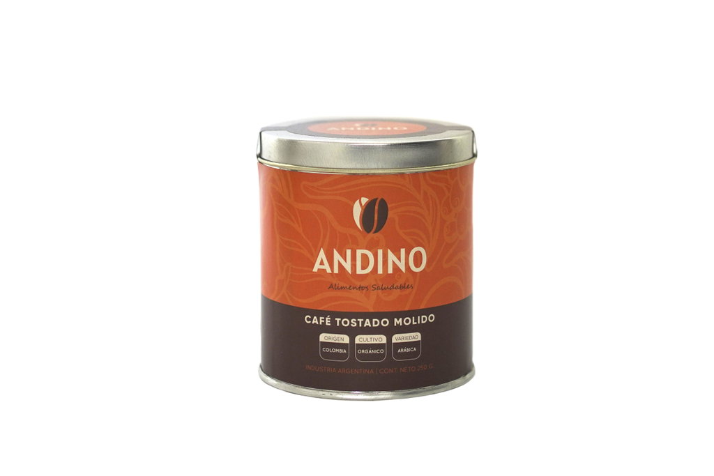 Café Molido Orgánico x 250 Gr. Andino (Origen: Colombia)