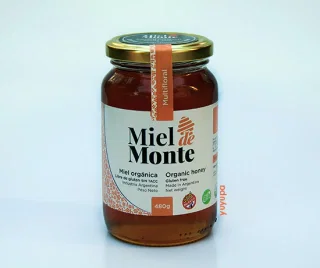 Miel Pura Orgánica x 480 Gr. Miel de Monte