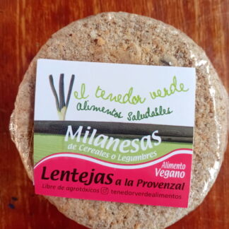Milanesas Vegetarianas Agroecológicas x 6 Unidades Tenedor Verde (Sabor: Lentejas)