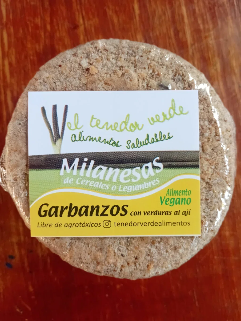 Pack x 3 Unidades de Milanesas Vegetarianas Agroecológicas Tenedor Verde (Sabor: Garbanzos) -c/unidad incluye 6 Milanesas- - Image 3