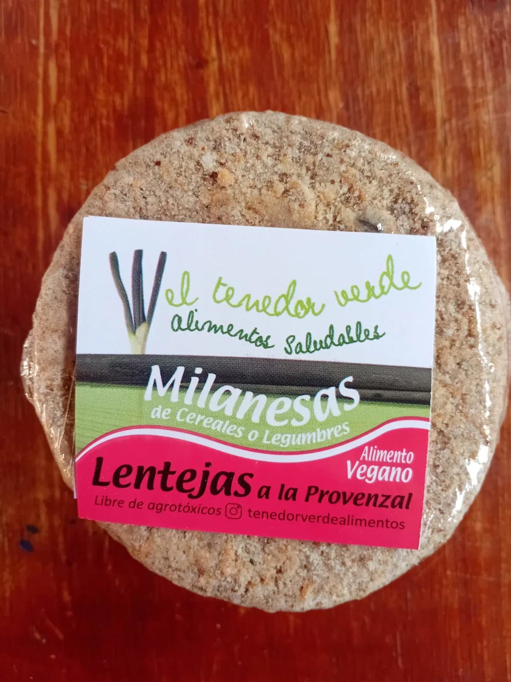 Pack x 3 Unidades de Milanesas Vegetarianas Agroecológicas Tenedor Verde (Sabor: Lentejas) -c/unidad inluye 6 Milanesas- - Image 3