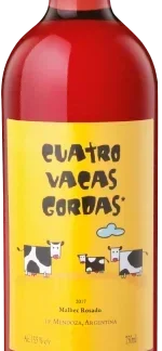 Pack x 6 unidades de Vino Orgánico Cuatro Vacas Gordas (Variedad: Malbec Rosado)