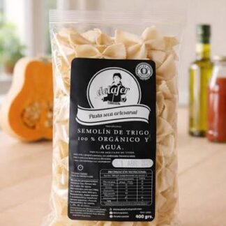 Fideos de Semolín Orgánico x 400 Gr. Delafer (Variedad: Moñito)