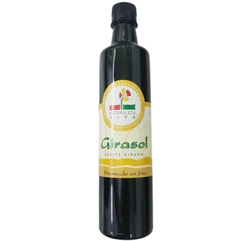 Pack de 4 Unidades de Aceite de Girasol Agroecológico x 1/2 Lt. Naturaleza Viva (Botella de Plástico)